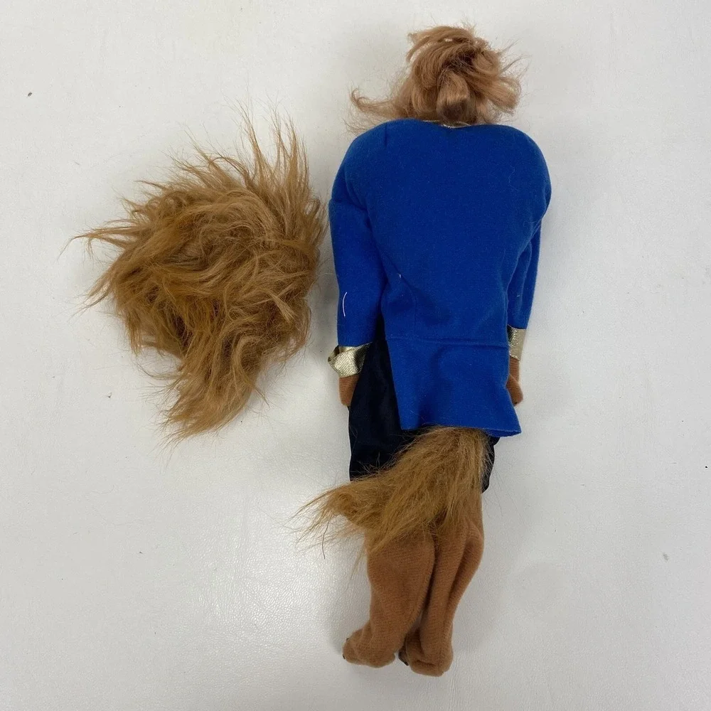 Disney Beauty & The Beast  Blonde Hair Doll With Beast Outfit 1992 Vintage